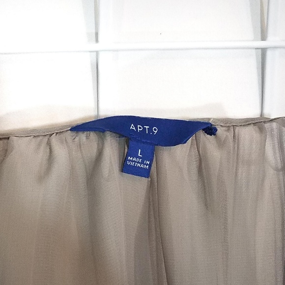 2in1 Gray Cami with Sheer Shell Long Sleeve Top - Picture 6 of 6